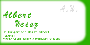 albert weisz business card